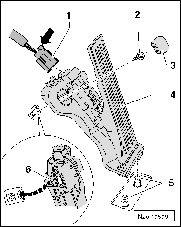 Gaspedalmodul aus- und einbauen