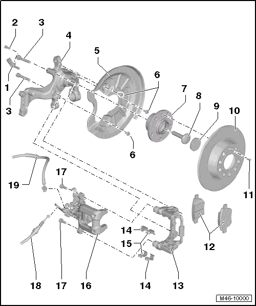 Hinterradbremse Bosch - Montageübersicht