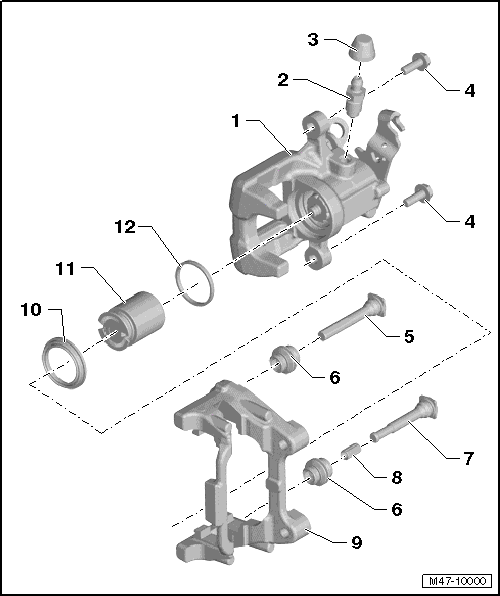 Bremssattel Bosch - Montageübersicht