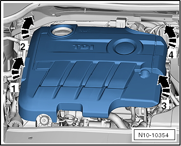 Steuergerät für ABS -J104- und Hydraulikeinheit für ABS -N55- ausbauen