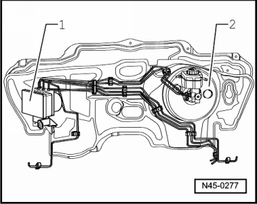 Steuergerät für ABS -J104- und Hydraulikeinheit für ABS -N55- ausbauen