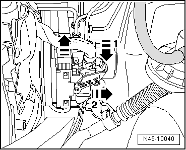 Steuergerät für ABS -J104- und Hydraulikeinheit für ABS -N55- ausbauen