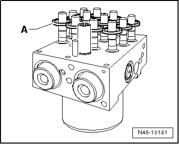 Neues Steuergerät für ABS -J104- anbauen