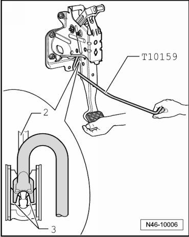 Bremspedal vom Bremskraftverstärker trennen und verclipsen