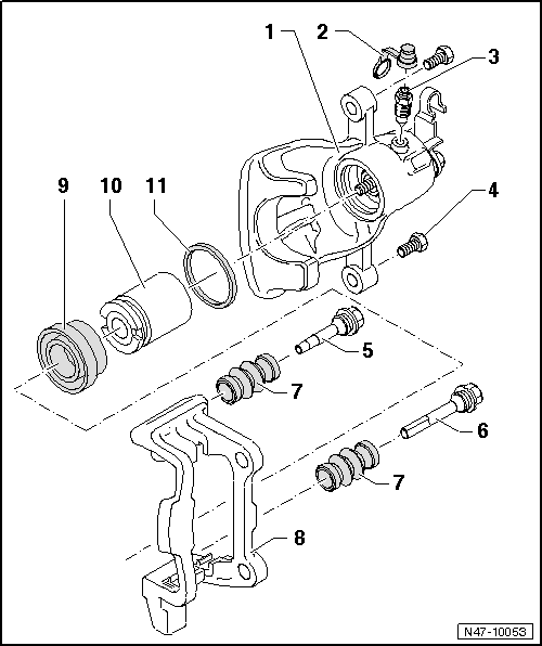 Bremssattel CII 41 - Montageübersicht