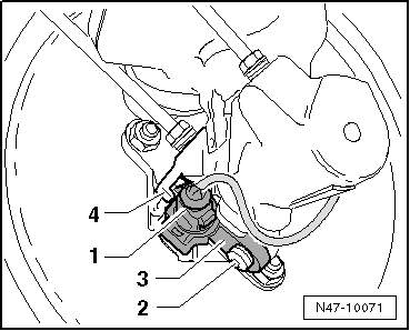 Bremslichtschalter -F-ab KW 45/05 aus- und einbauen, Linkslenker