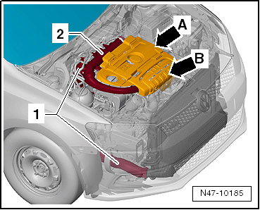 Steuergerät für ABS -J104- und Hydraulikeinheit für ABS -N55- ausbauen