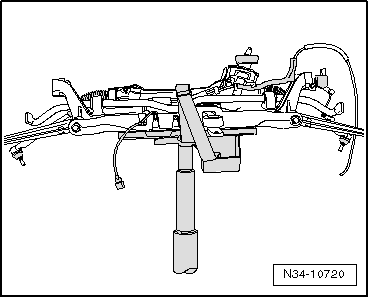 Aggregateträger mit Lenkgetriebe aus- und einbauen