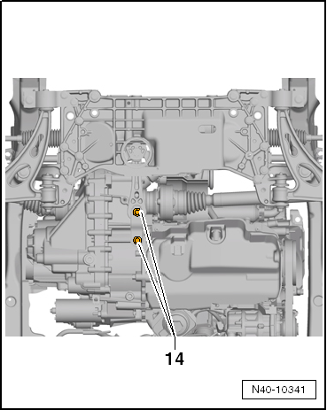 Aggregateträger mit Lenkgetriebe aus- und einbauen