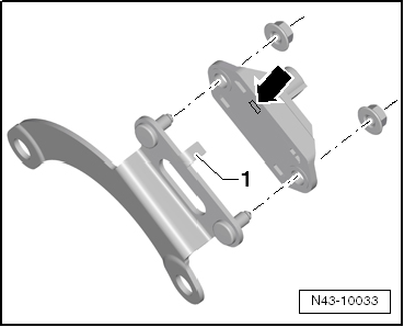 Halter für Karosseriebeschleunigungsgeber vorn links/rechts -G341/G342- ersetzen