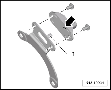 Halter für Karosseriebeschleunigungsgeber vorn links/rechts -G341/G342- ersetzen