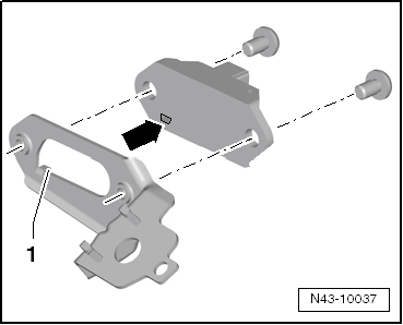 Karosseriebeschleunigungsgeber hinten -G343- aus- und einbauen