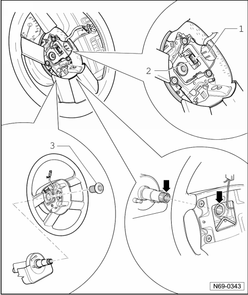 Lenkrad aus- und einbauen bis Modelljahr 2010