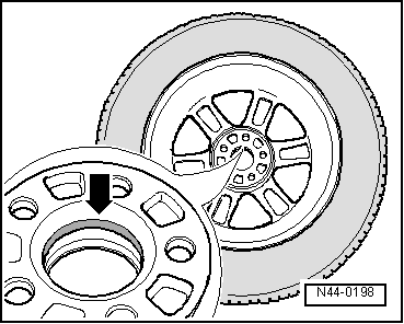 Rad montieren, Montagehinweise Volkswagen