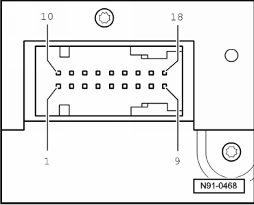 Mehrfachsteckverbindung 1, 18-fach, für Video- und NF-Eingang