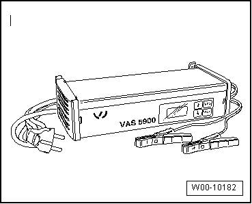 Serviceladung mit dem Batterie-Ladegerät -VAS 5900
