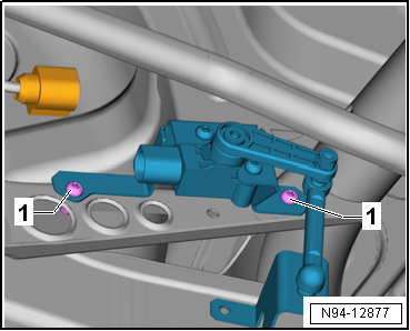 Geber für Fahrzeugniveau hinten links -G76- aus- und einbauen