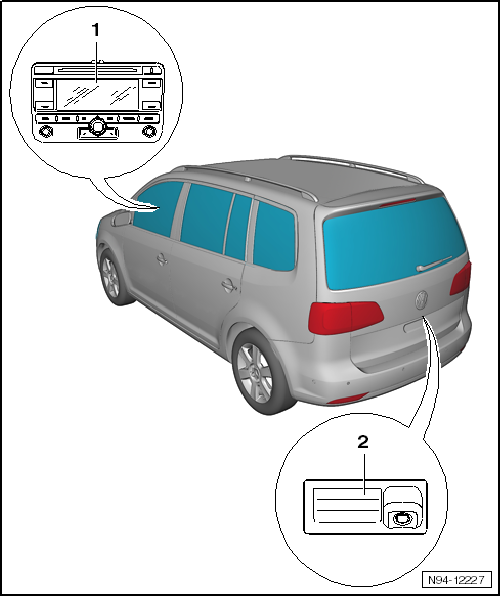 Montageübersicht Rückfahrkamerasystem