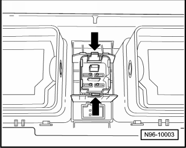 Kontrollleuchte für Airbag aus Beifahrerseite -K145- aus- und einbauen