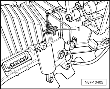 Stellmotor für Frischluft-Umluft-, Staudruckklappe -V425- aus- und einbauen