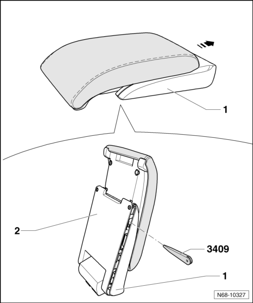 Mittelarmlehne, Unterteil, Ausstattungsversionen