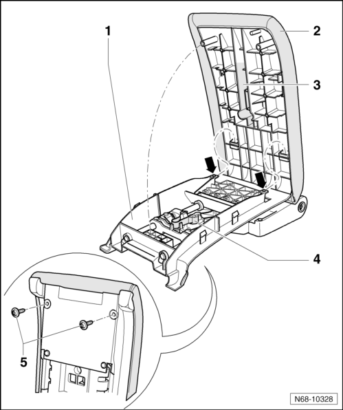 Mittelarmlehne, Unterteil, Ausstattungsversionen