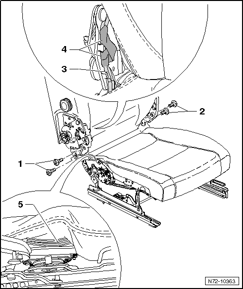 Lehne, Beifahrersitz mit Durchladefunktion, aus- und einbauen