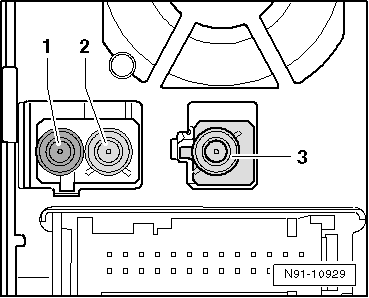 Steckverbindung 5, 6 und 7, Antennenanschlüsse